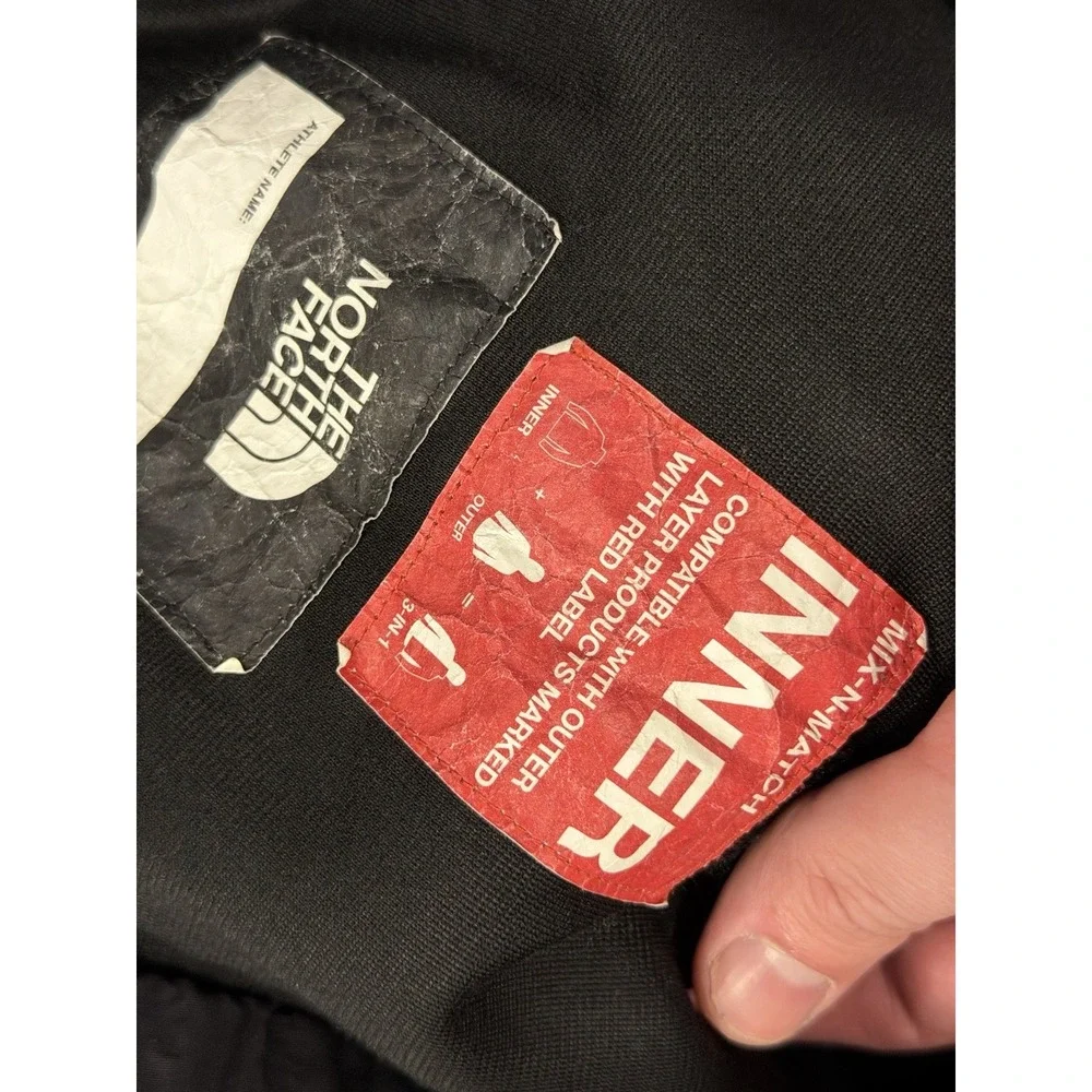 The North Face Boys Medium Gray Black Denali Fleece Full Zip Jacket Coat L